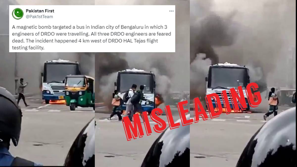 Misleading claim about burning bus in Bengaluru