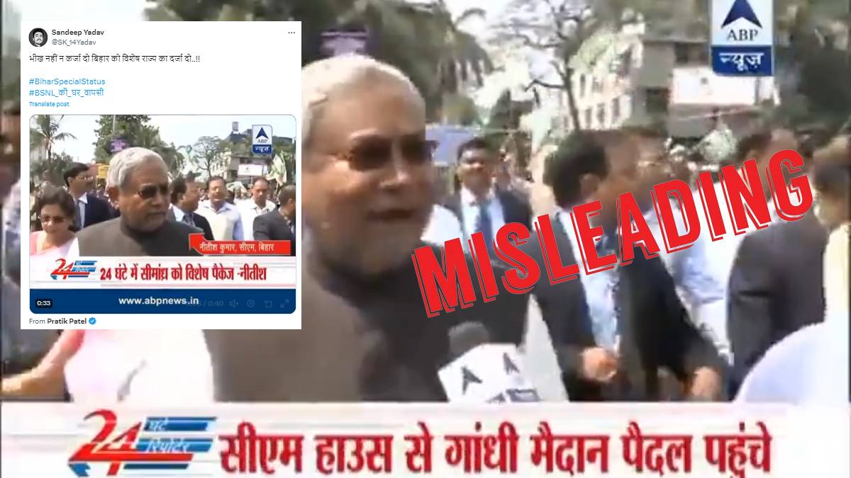 Misleading claim about Nitish Kumar