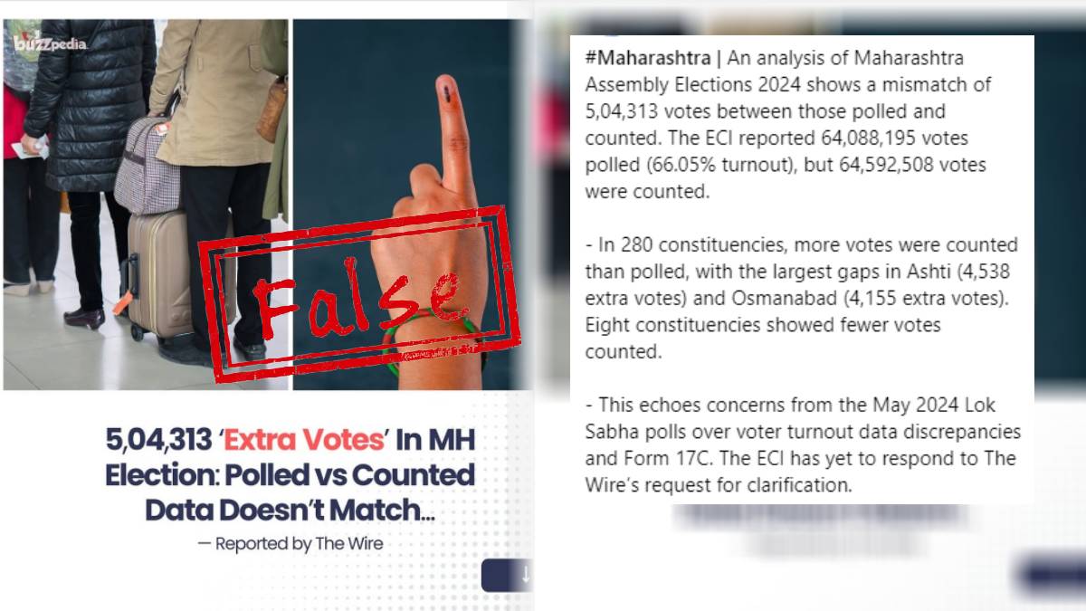 False claims about extra votes counted in Maha elections