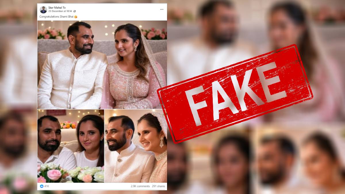 AI-generated images of Mohammed Shami and Sania Mirza